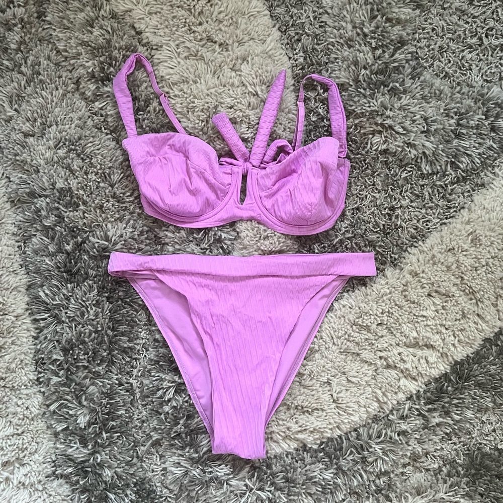 Monday Swimwear Lilac Pink Bikini V